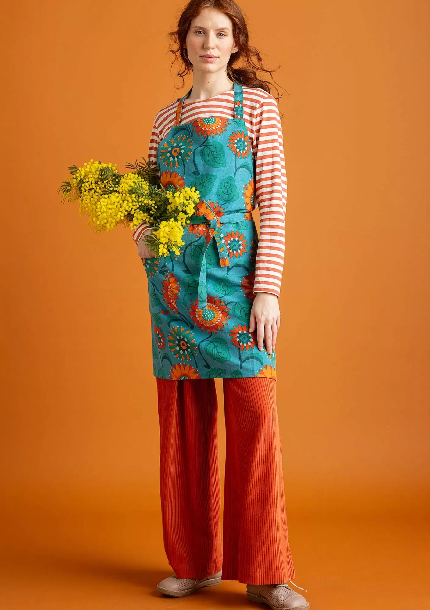 Gudrun Sjödén Esiliina ”Sunflower” ekopuuvillaa/pellavaa- Keittiö Ja Ruokailutila