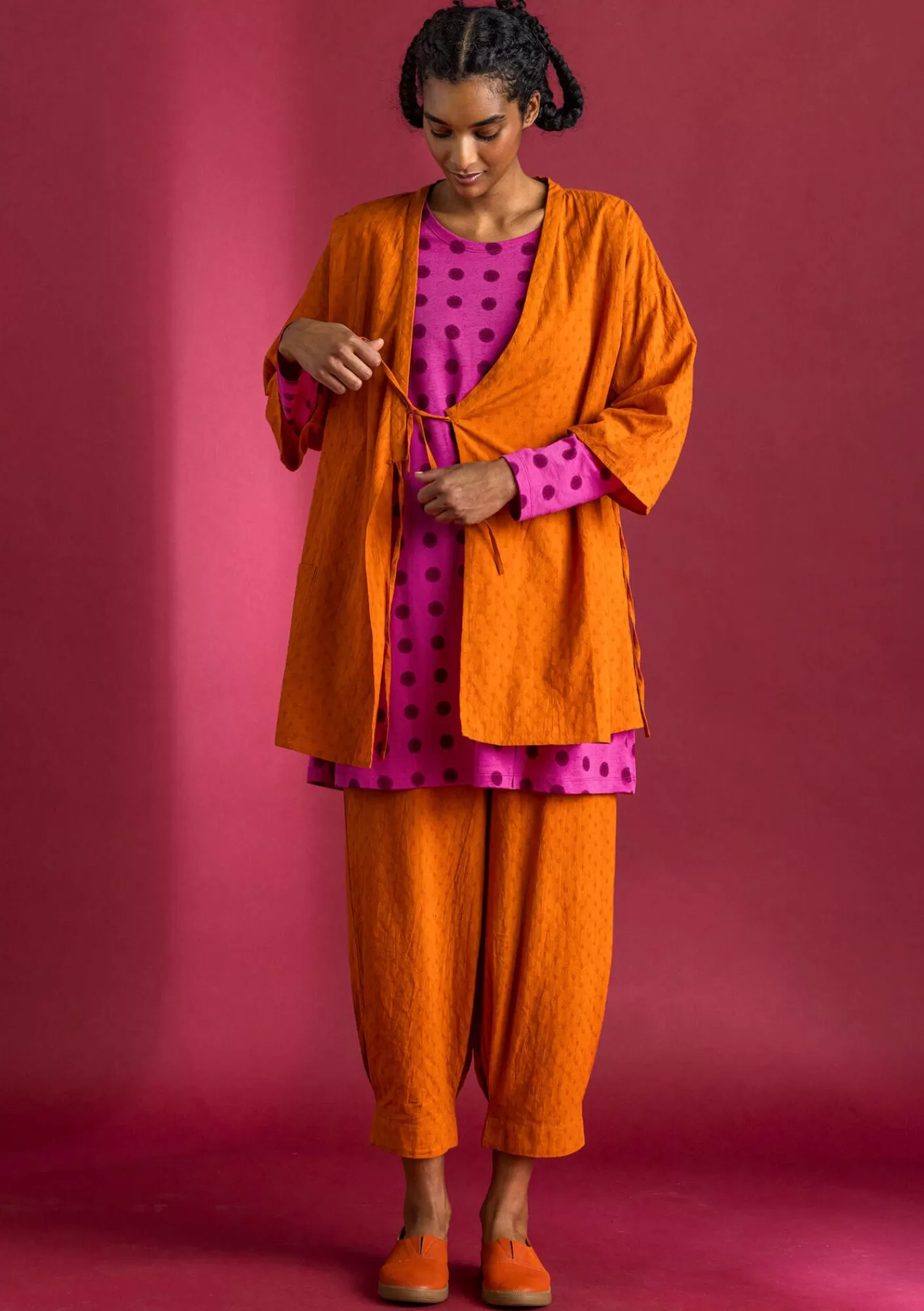 Gudrun Sjödén Kangaskimono ekopuuvillaista dobby-kudosta- Paidat