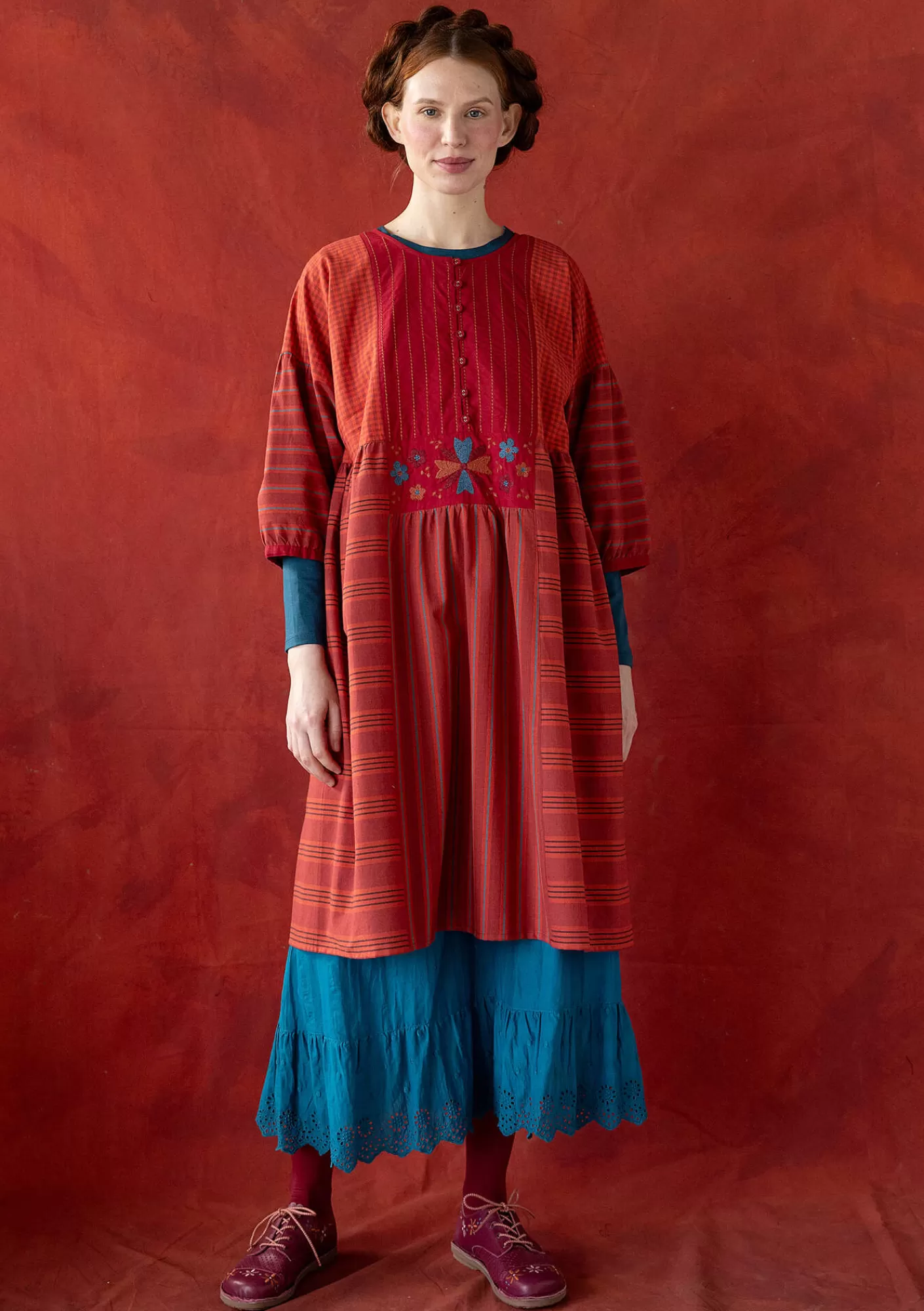 Gudrun Sjödén Kangasmekko "Sofia" ekopuuvillaa- Mekot