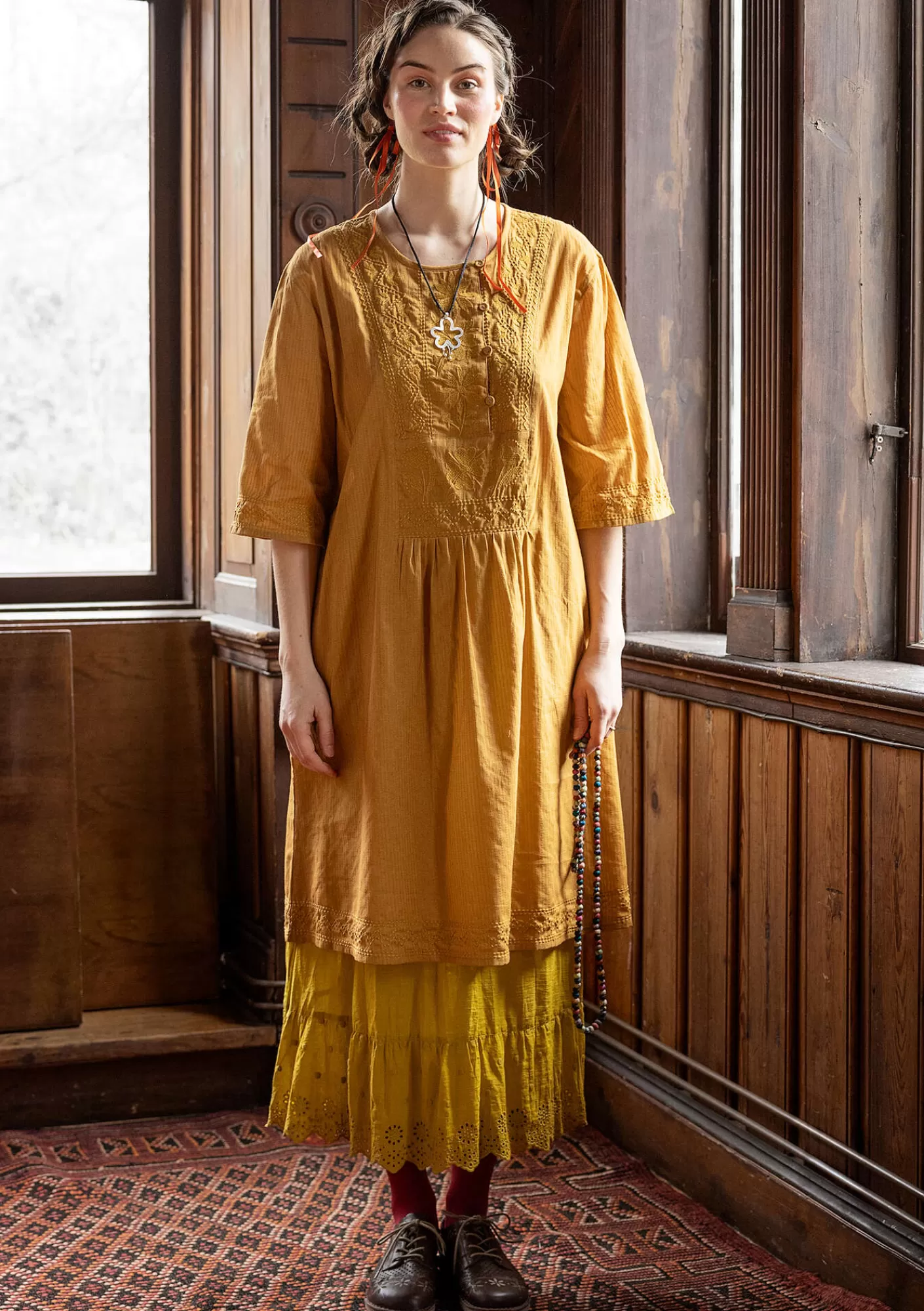 Gudrun Sjödén Kangasmekko "Wanja" ekopuuvillaa- Mekot