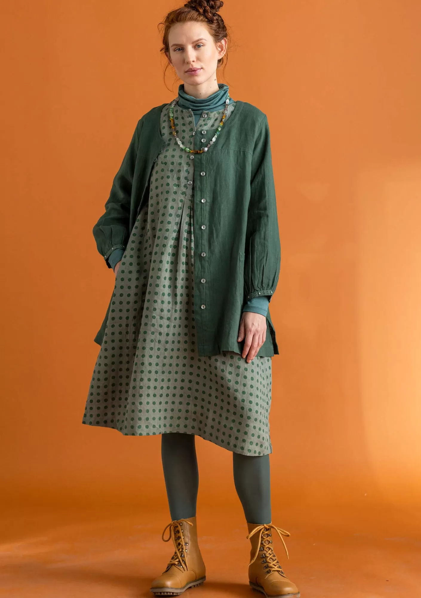 Gudrun Sjödén Kankainen taiteilijanpaita ”Asta” pellavaa- Paidat