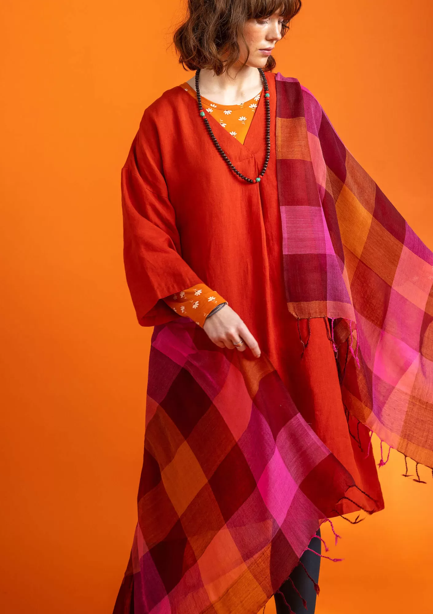 Gudrun Sjödén Lankavärjätty huivi ”Cleo” villaa- Asusteet