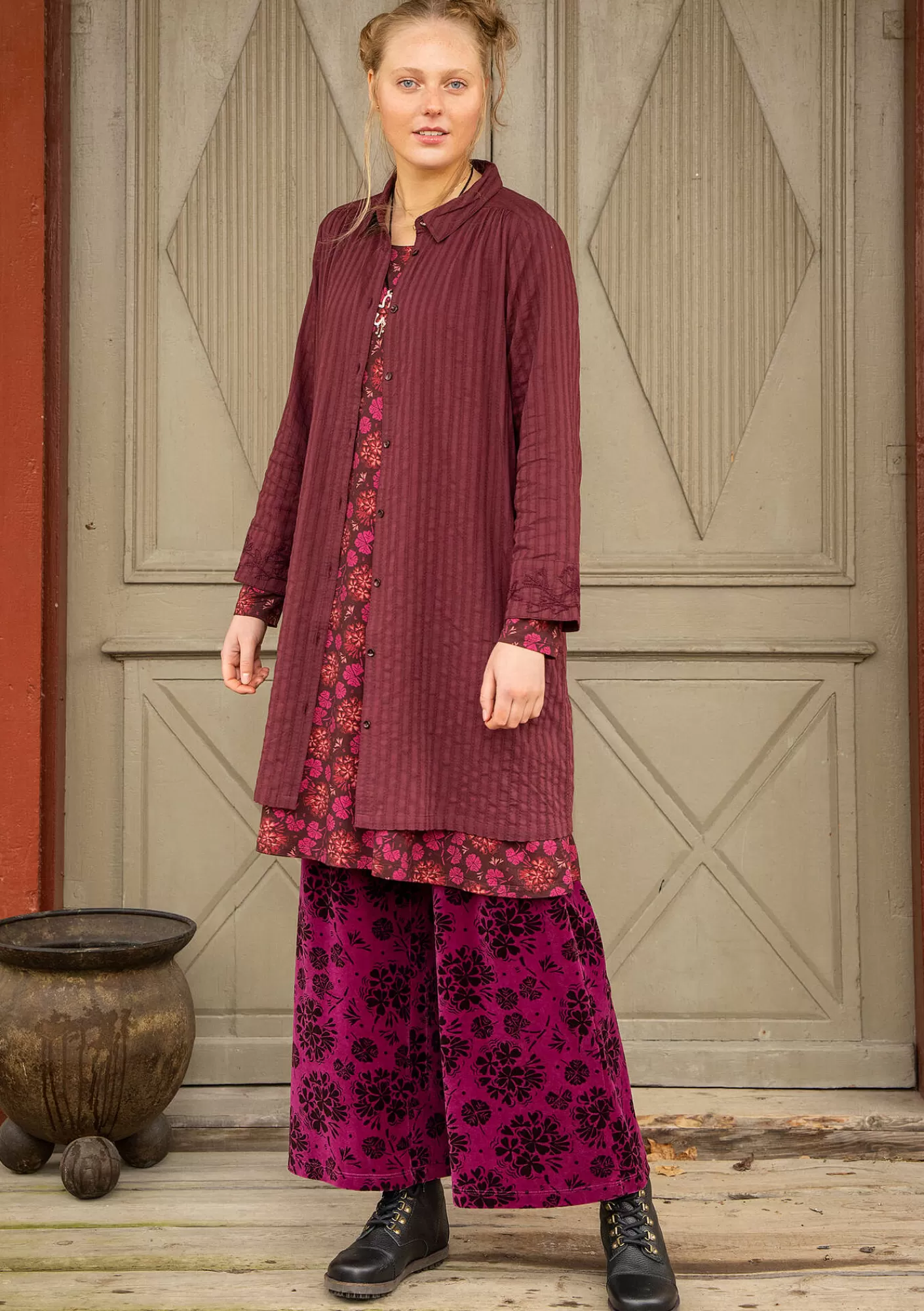 Gudrun Sjödén Paitamallinen kangasmekko "Värmland" ekopuuvillaa- Topit & Puserot | Mekot