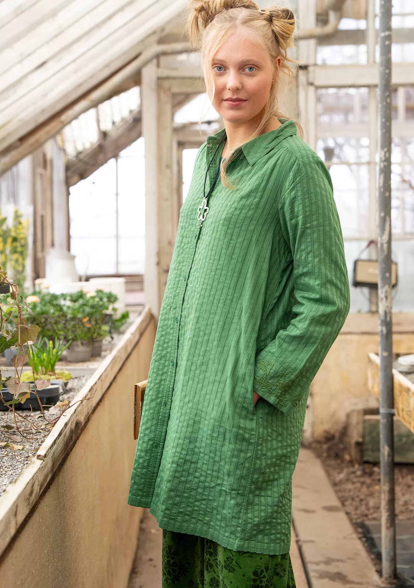 Gudrun Sjödén Paitamallinen kangasmekko "Värmland" ekopuuvillaa- Topit & Puserot | Mekot