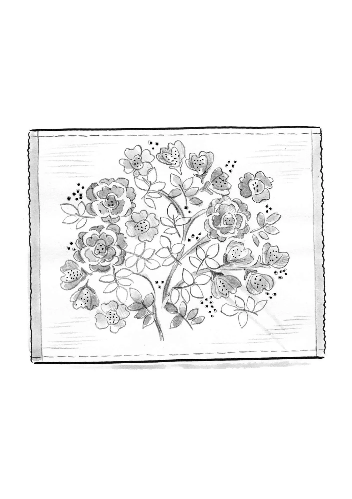 Gudrun Sjödén Pöytätabletti "Wild rose" ekopuuvillaa- Pöytäliinat | Keittiö Ja Ruokailutila