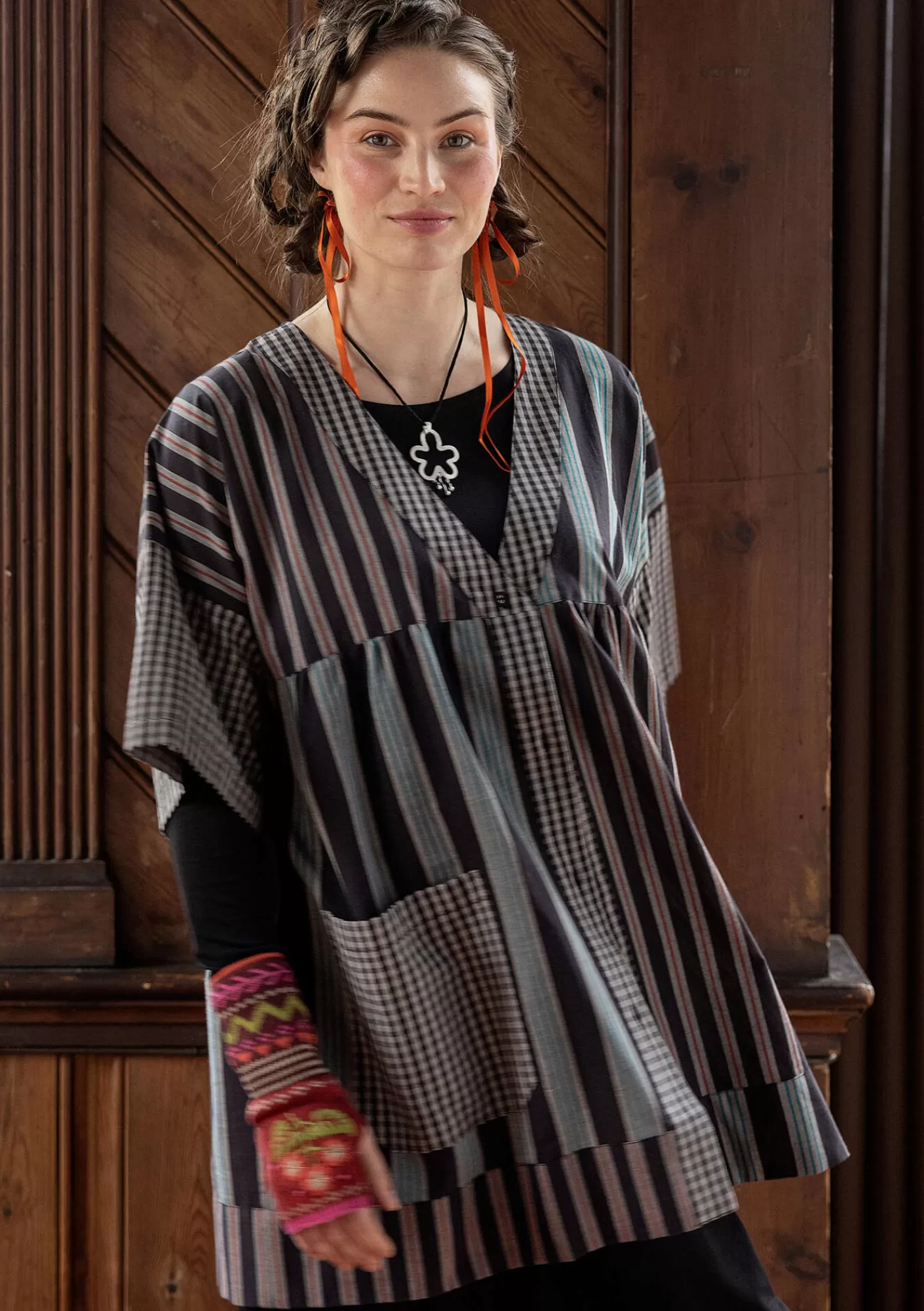 Gudrun Sjödén Taiteilijanpaita "Sofia" ekopuuvillaa- Paidat