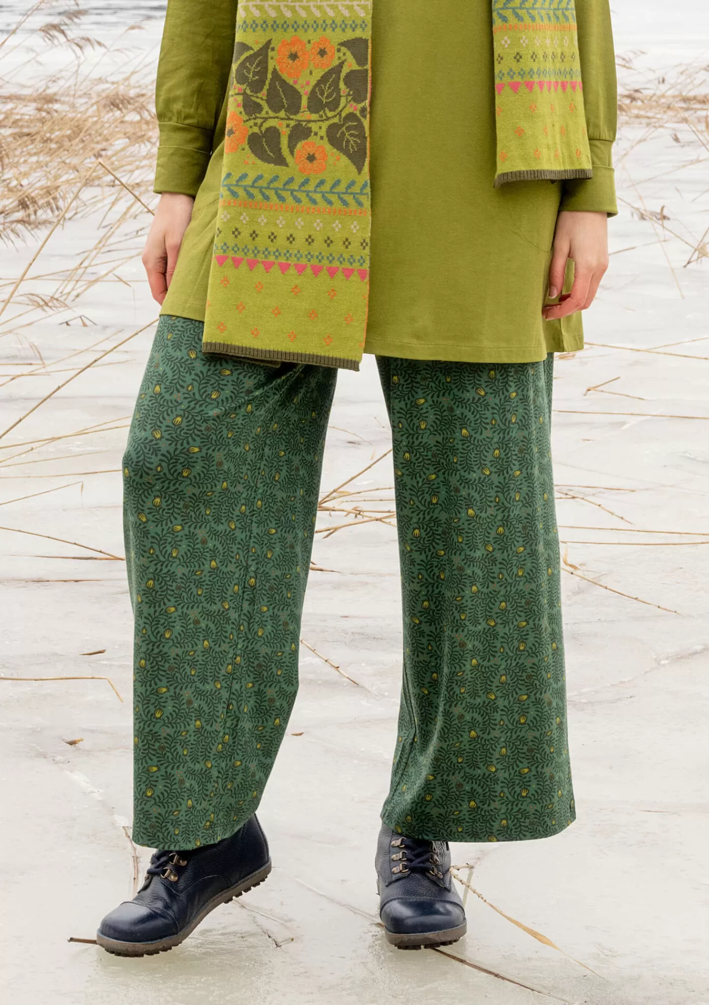 Gudrun Sjödén Trikoohousut ”Aurora” i ekopuuvillaa/modaalia/elastaania- Housut