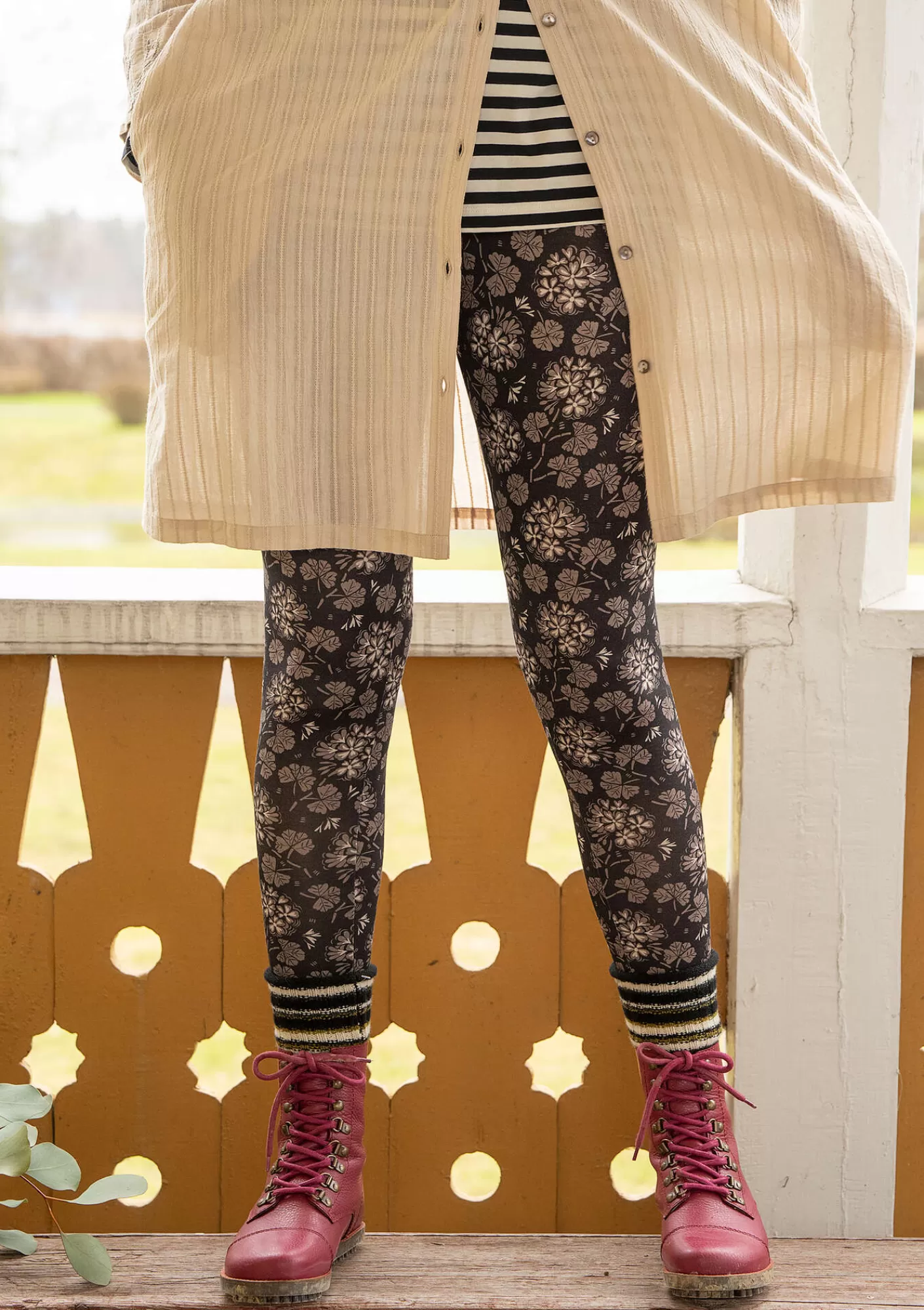 Gudrun Sjödén Trikooleggingsit ”Pelargon” lyocellia/elastaania- Leggingsit