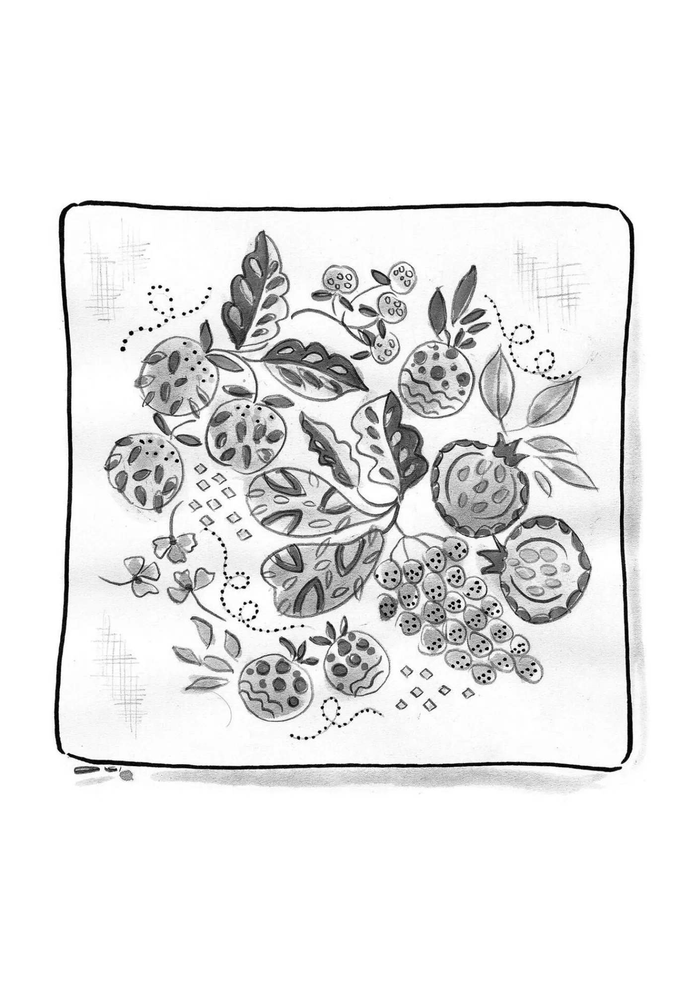 Gudrun Sjödén Tyynynpäällinen "Fruits" ekopuuvillaa- Makuuhuone | Keittiö Ja Ruokailutila