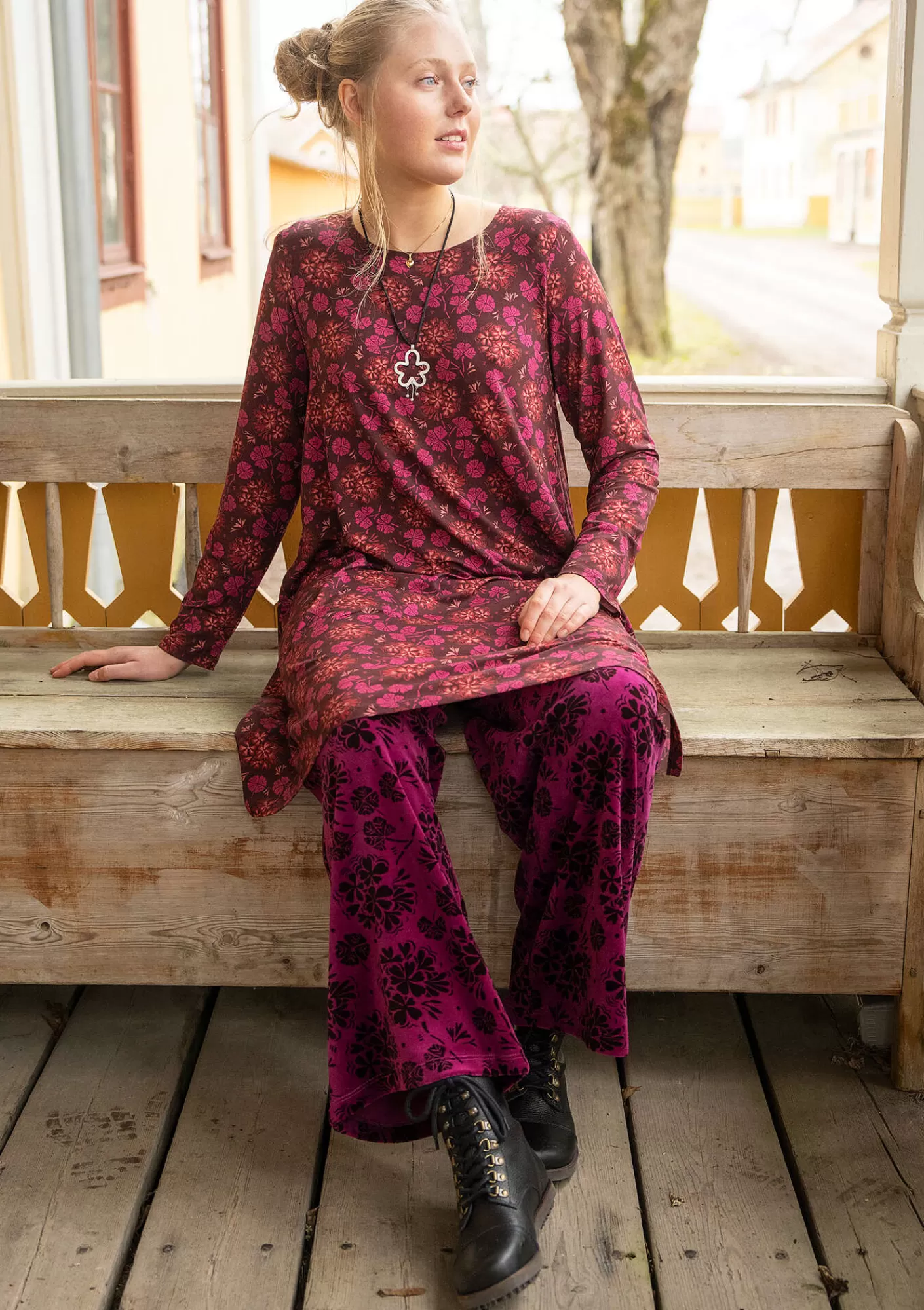 Gudrun Sjödén Veluurihousut ”Selma” i ekopuuvillaa / kierrätettyä polyesteriä- Housut